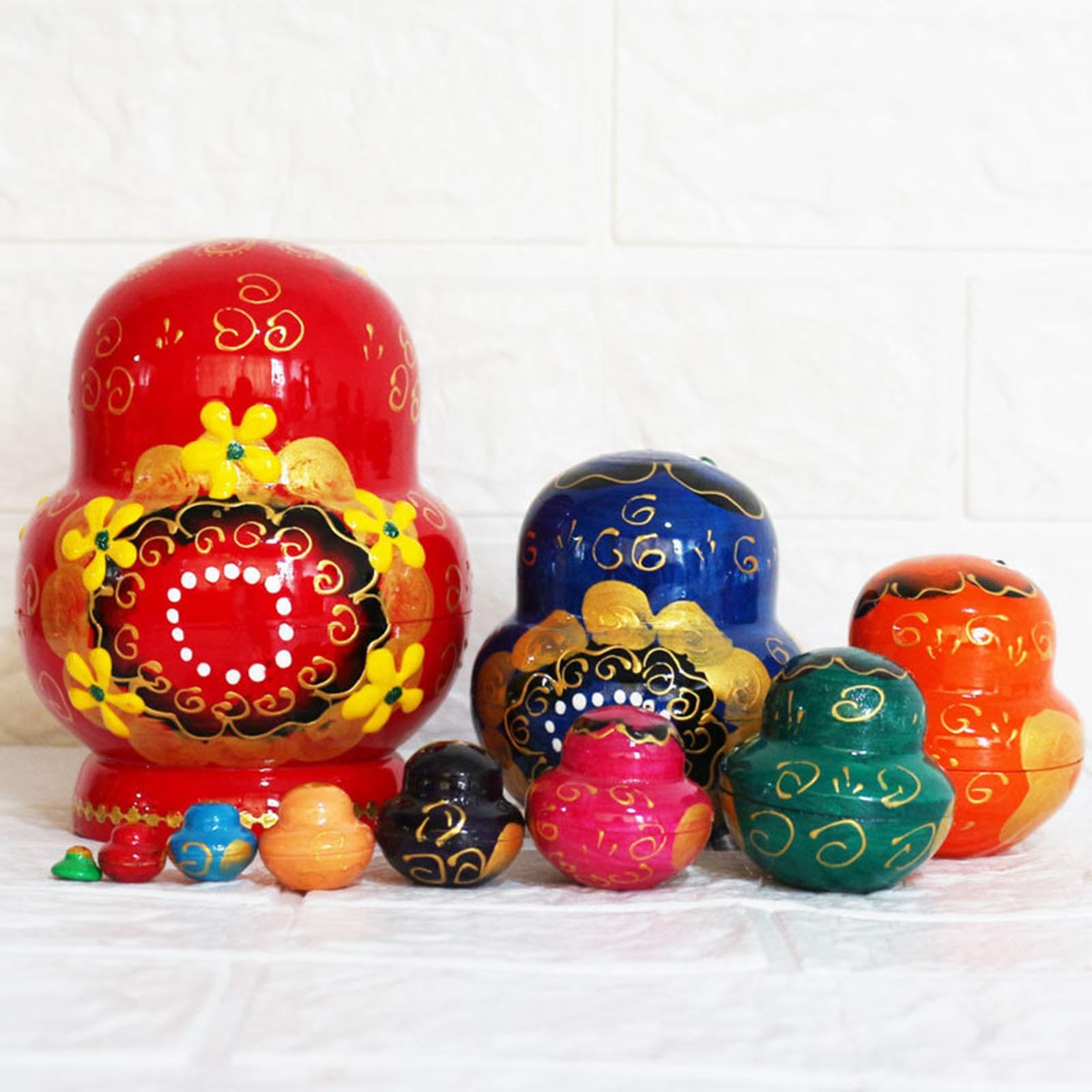 Amazon | Kokiya 10層ロシアのマトリョーシカ人形、木製積み重ね